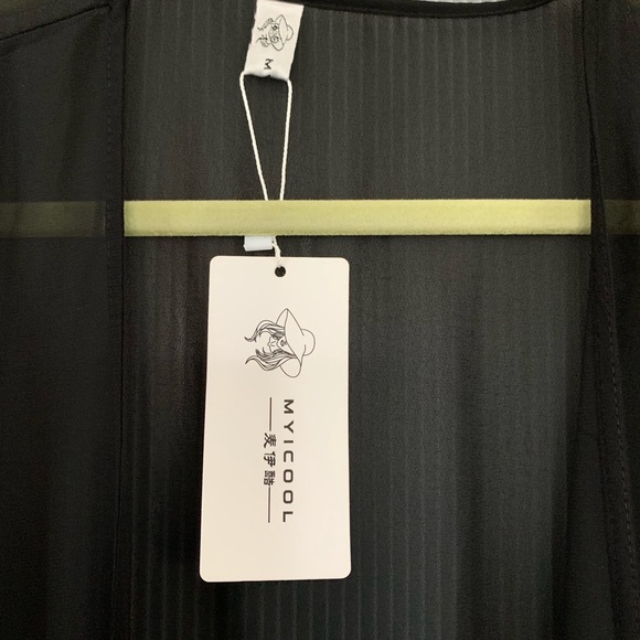 Sheer kimono with floral embroidery - Picture 4 of 4